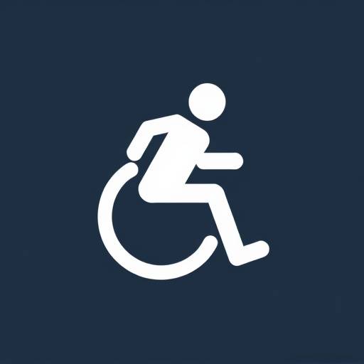 Accessibility icon depicting a figure using a wheelchair.