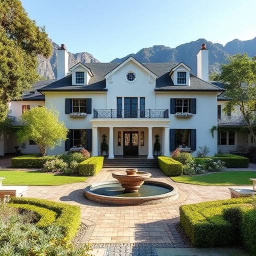 Elegant house with a landscaped garden in Stellenbosch