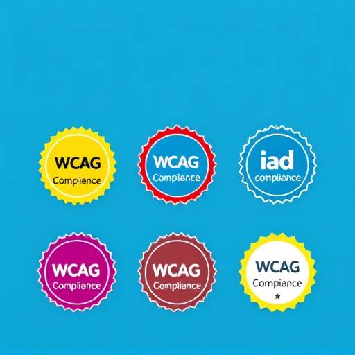 Image illustrating WCAG compliance badges and standards followed by the website.